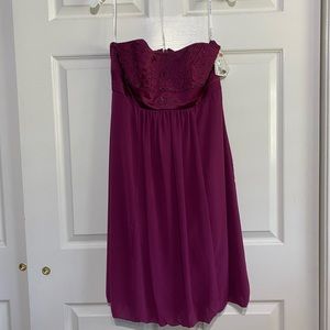 David’s Bridal Strapless Evening Dress